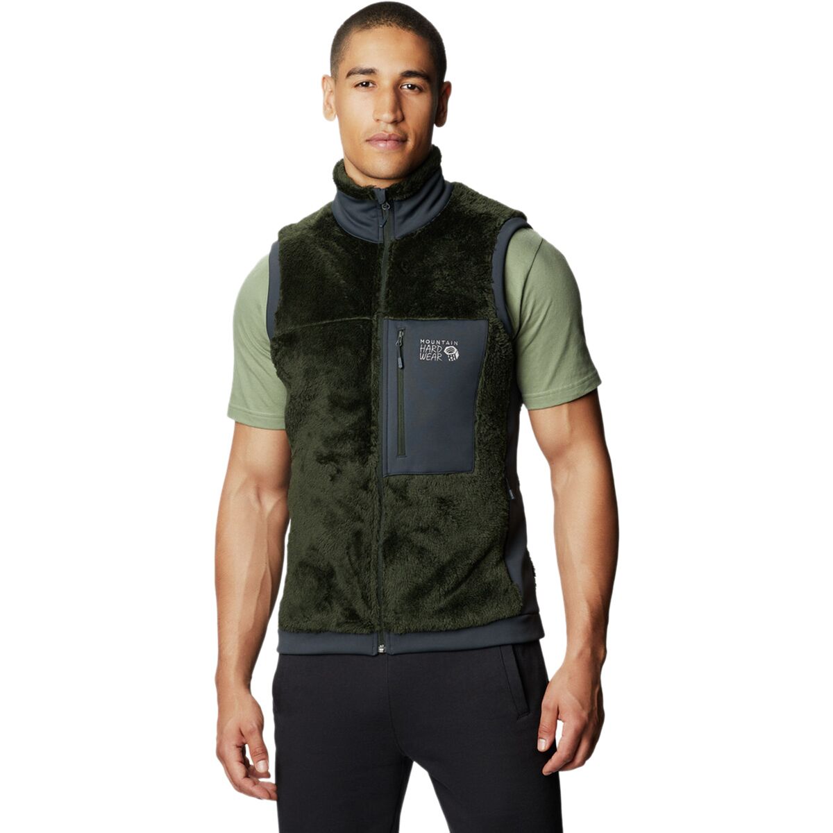 Mountain Hardwear Polartec High Loft Vest - Men's Black Sage, XXL