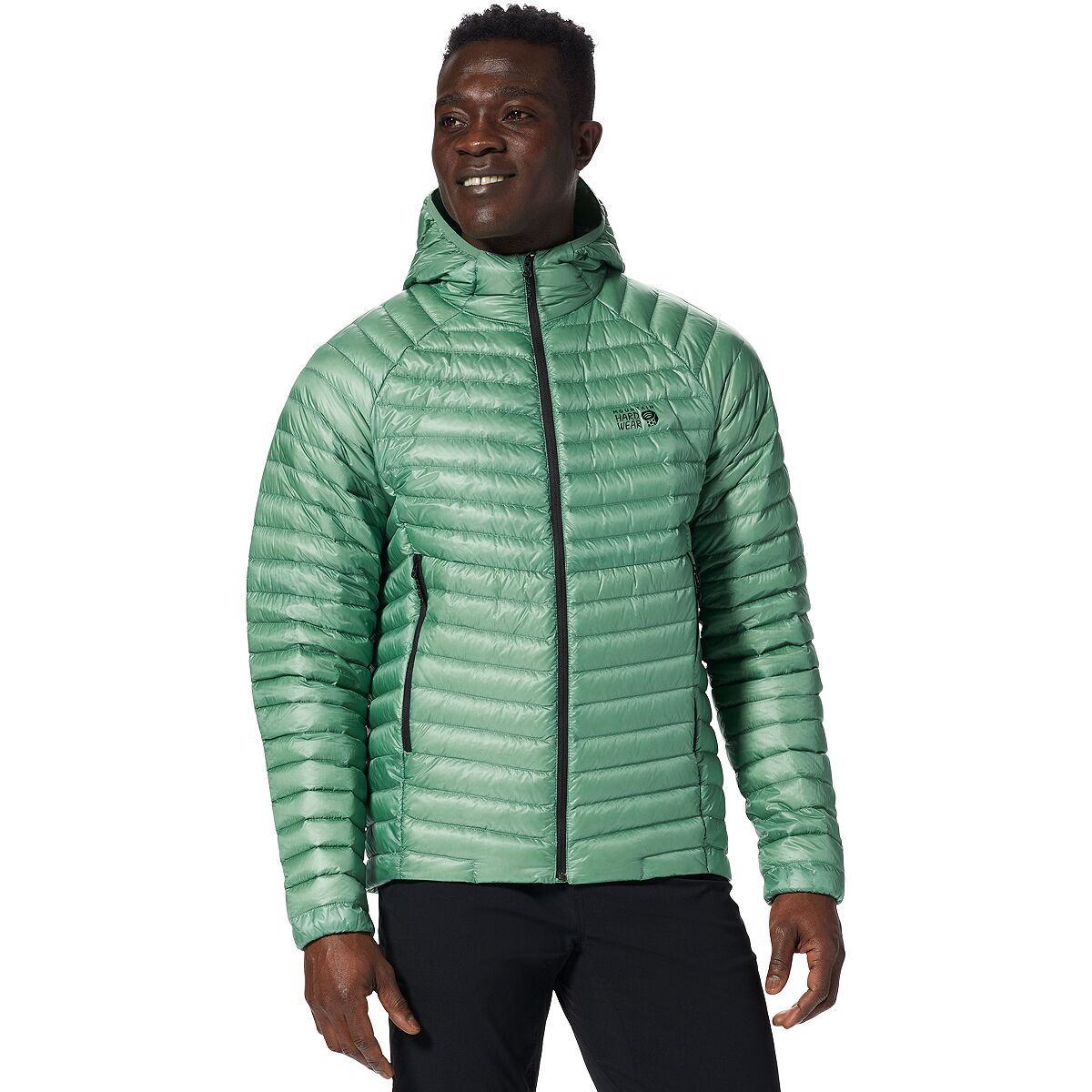 Mountain Hardwear Ghost Whisperer 2 Hooded Down Jacket - Men's Aloe, M