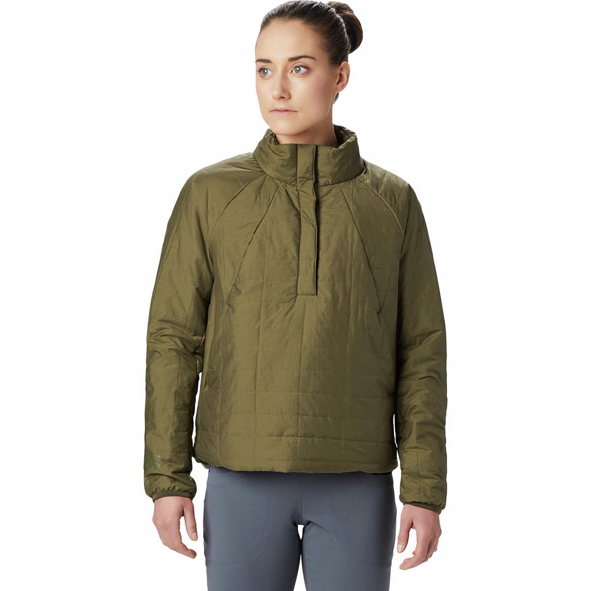 Mountain Hardwear Skylab Insulated Pullover - Women's Combat Green, L