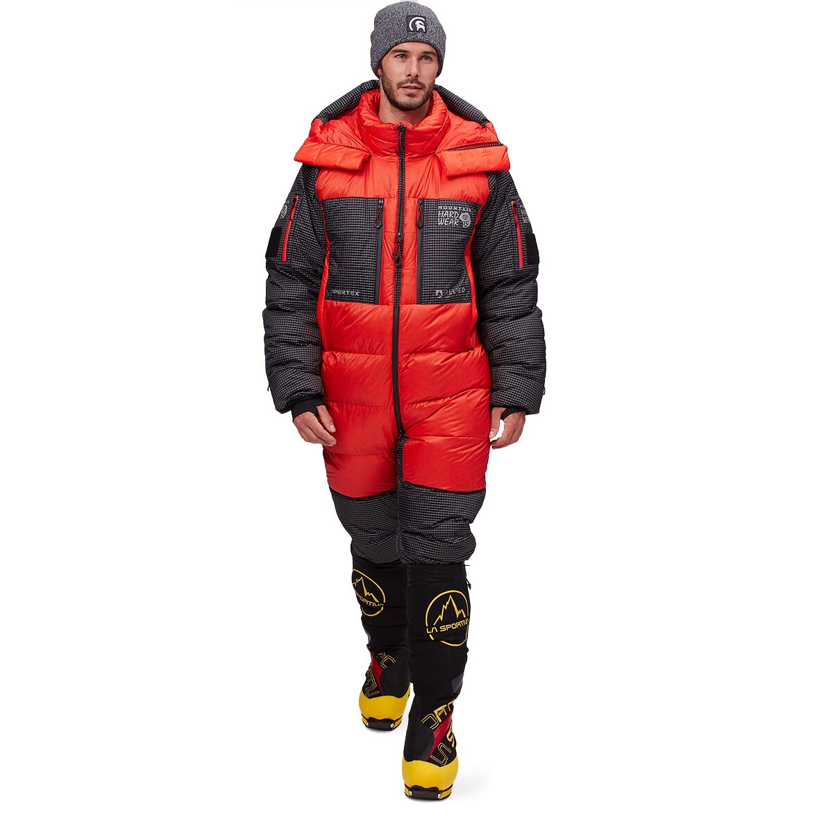 Image of Mountain Hardwear Absolute Zero Down Suit - Men's State Orange, XL