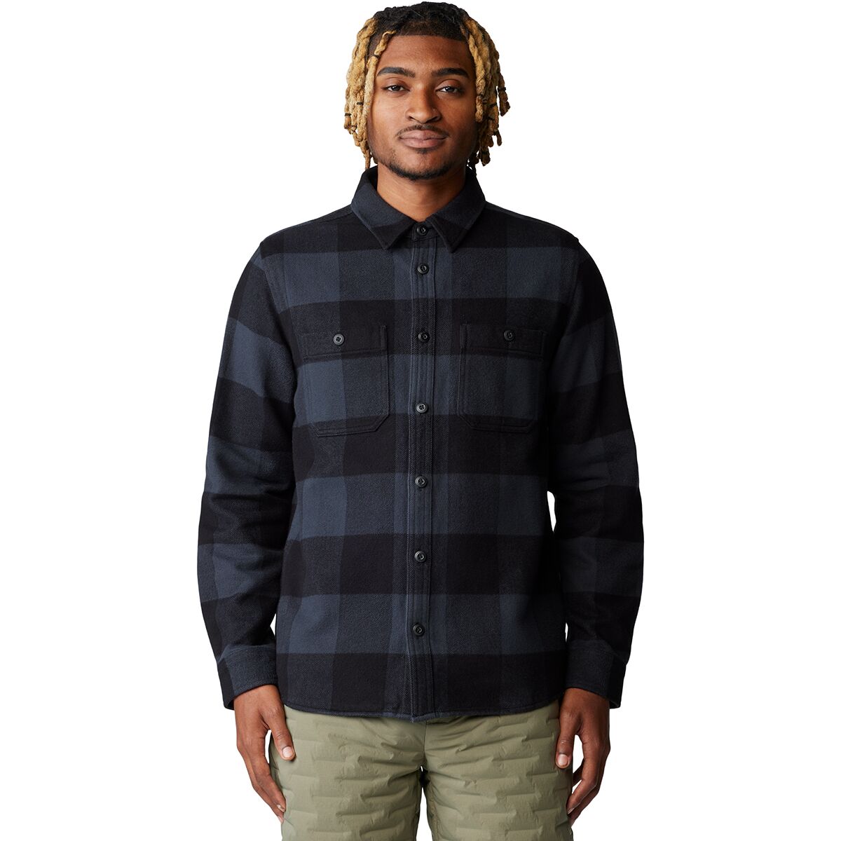 Mountain Hardwear Mountain Hardwear Plusher Long-Sleeve Shirt - Men's Black Tatanka Check Print, M - $84.99 at Backcountry.com