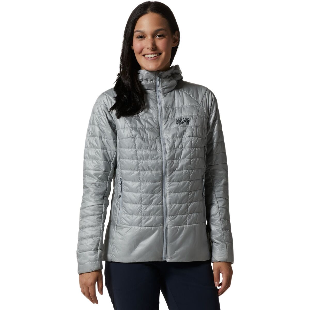 Mountain Hardwear Ghost Shadow Hooded Jacket - Women's Glacial, XL