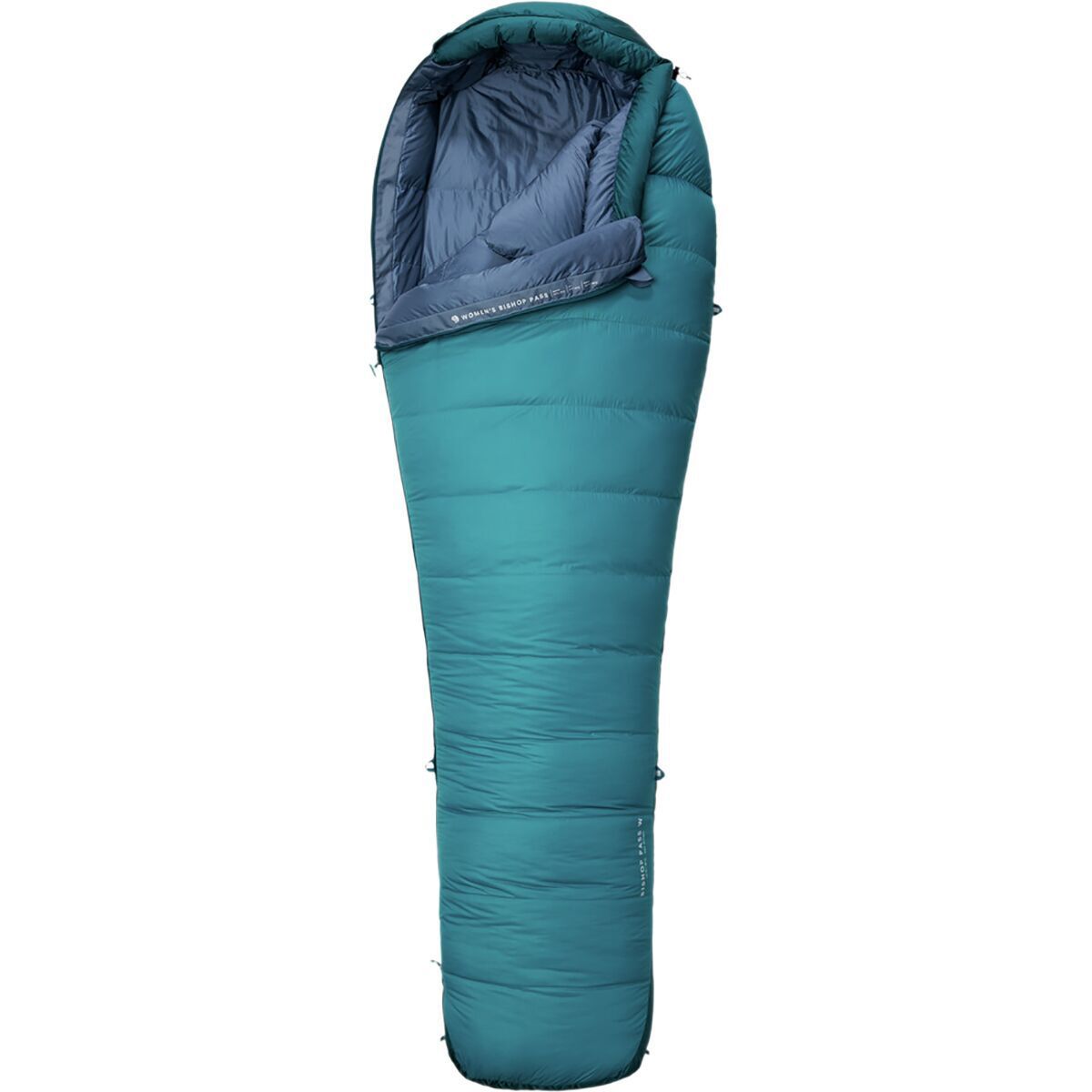 Mountain Hardwear Bishop Pass Sleeping Bag: 15F Down - Women's Vivid Teal, Reg/Right Zip