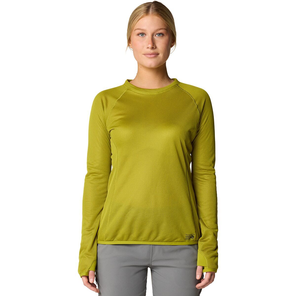 Image of Mountain Hardwear AirMesh Long-Sleeve Crew Top - Women's Python Green, M