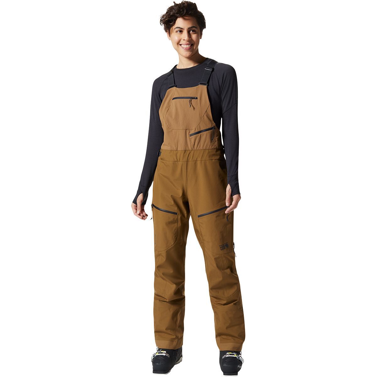 Mountain Hardwear Boundary Ridge GORE-TEX Bib Pant - Women's Corozo Nut, XL/Reg