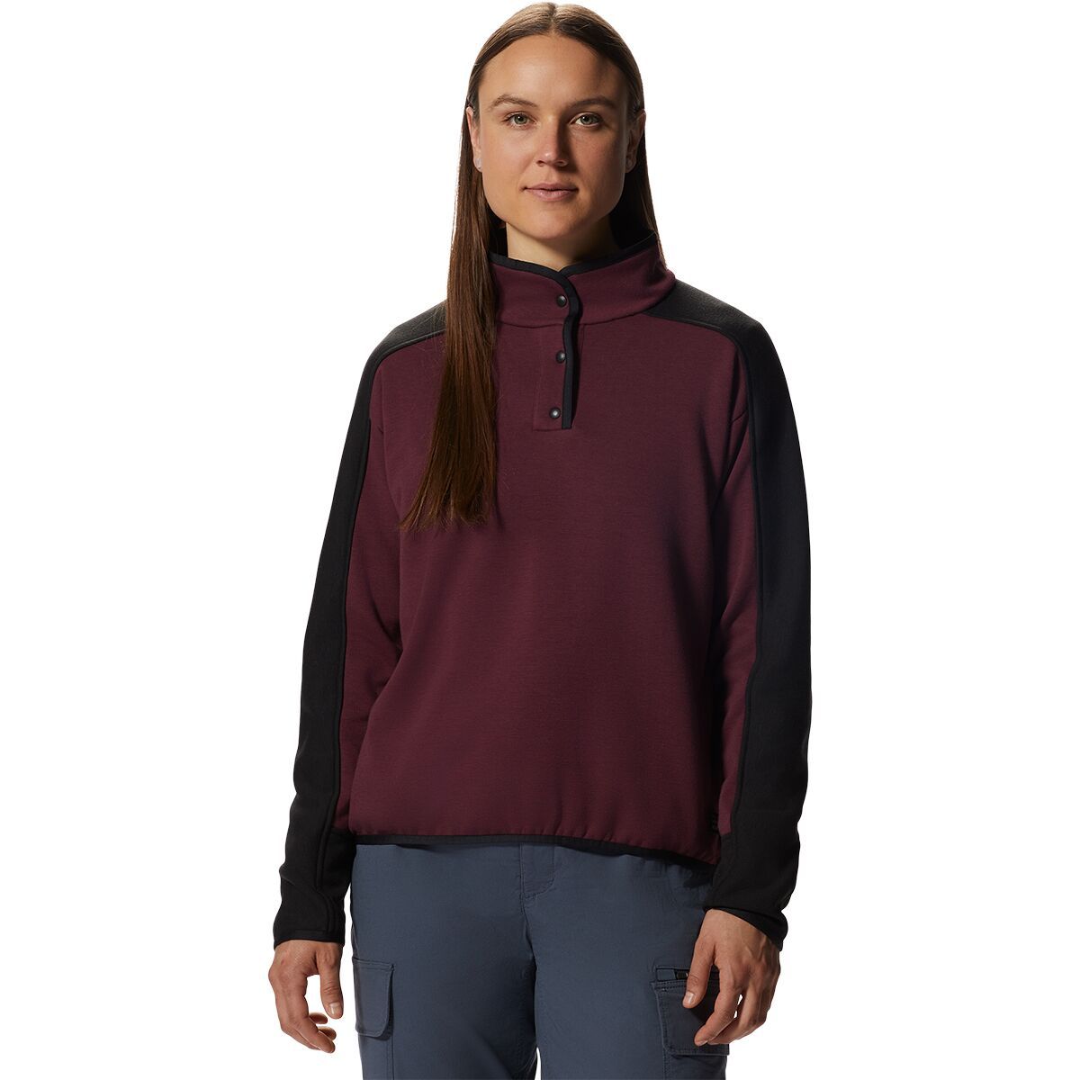Mountain Hardwear Camplife Snap Neck Pullover - Women's Cocoa Red, L