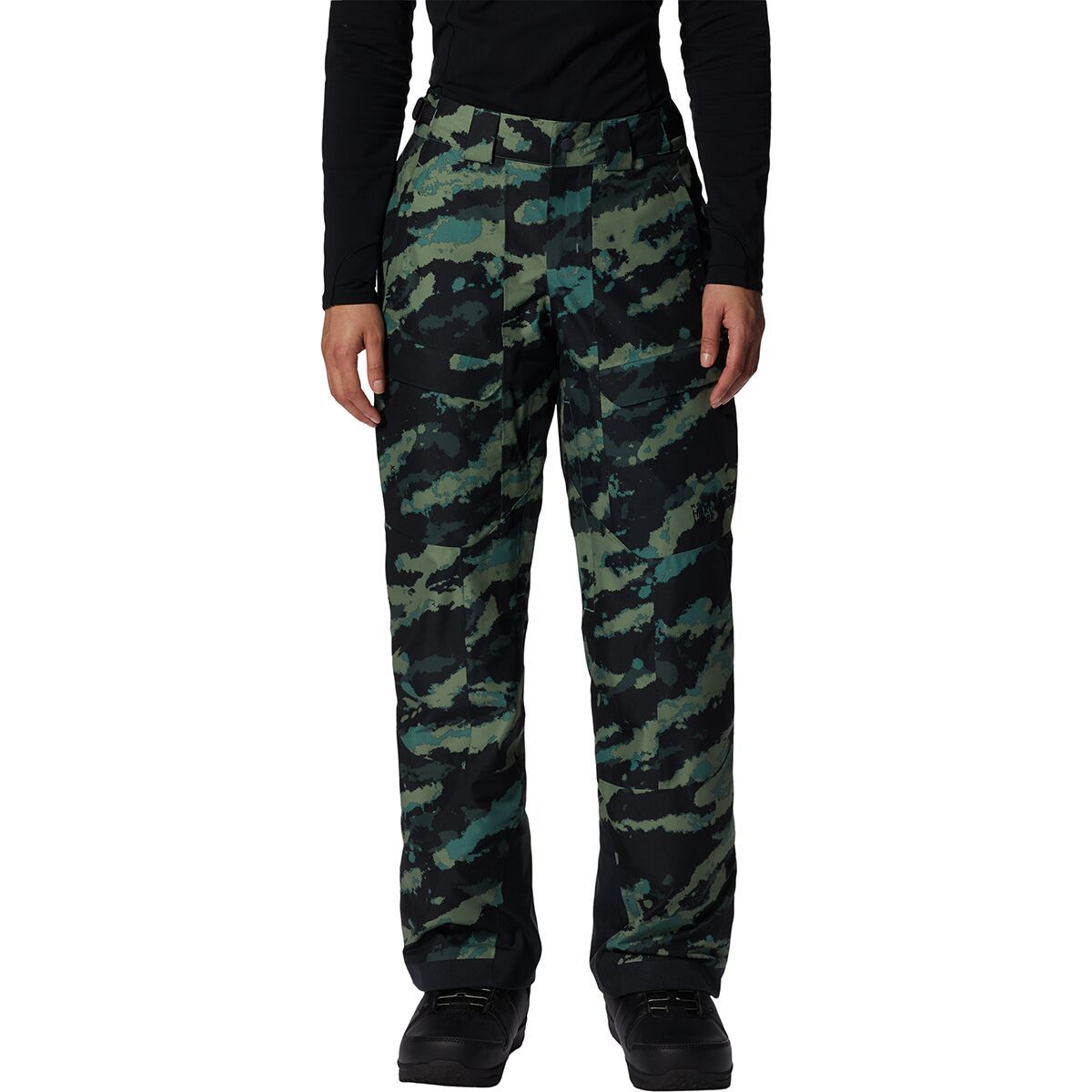 Mountain Hardwear Cloud Bank GORE-TEX Insulated Pant - Women's Mint Palm Brushstrokes Print, M/Short