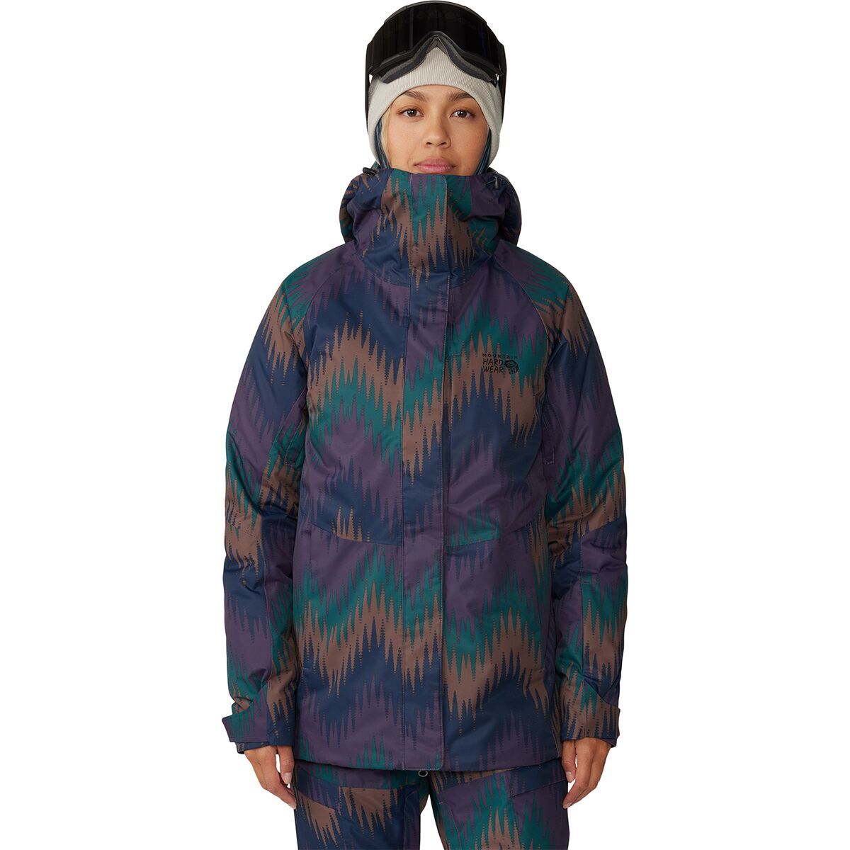 Mountain Hardwear FireFall/2 Insulated Jacket - Women's Blurple Zig Zag Print, M