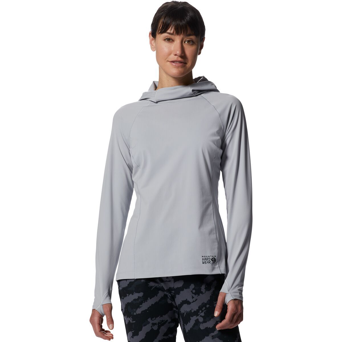 Mountain Hardwear Mountain Stretch Long-Sleeve Hooded Top - Women's Glacial, S