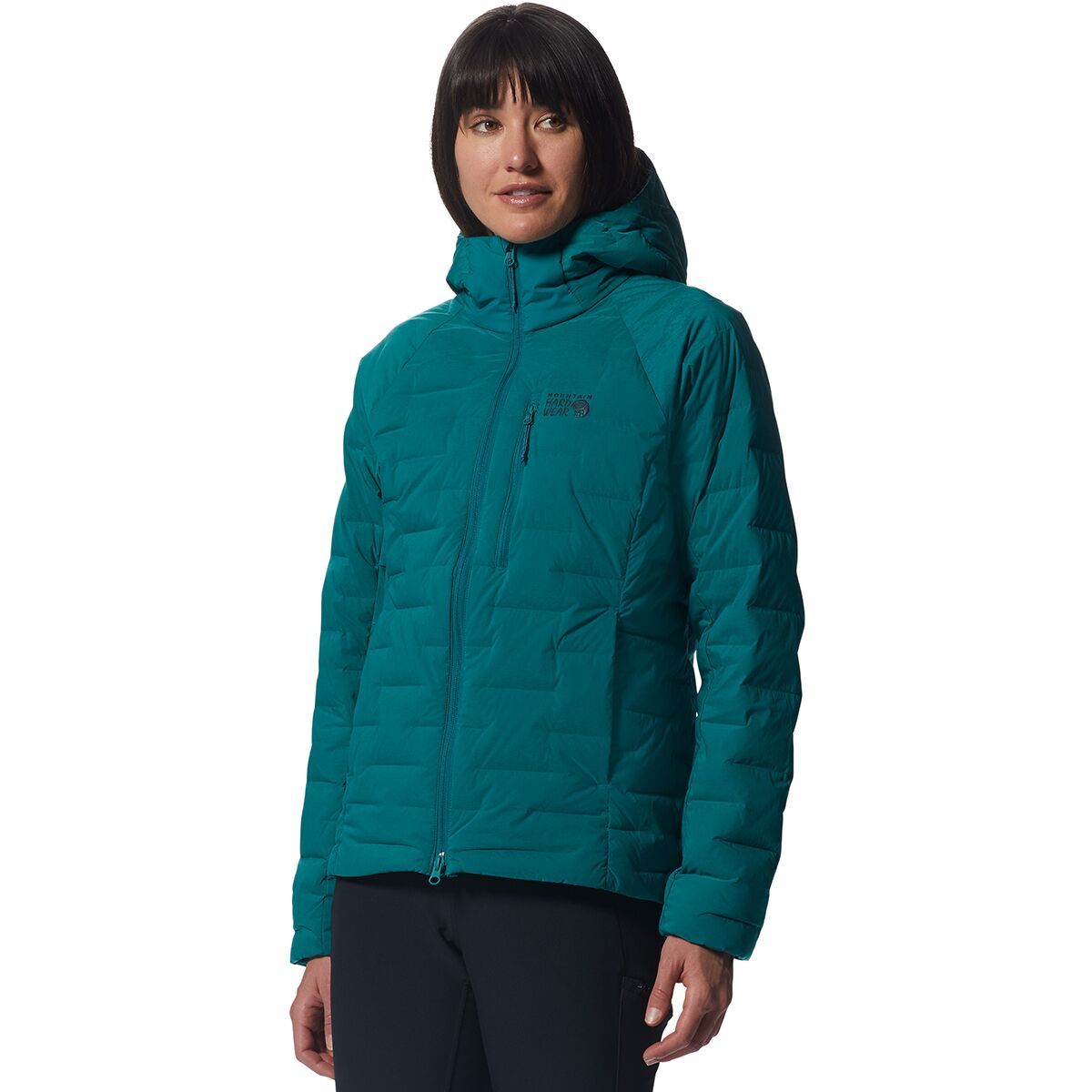 Mountain Hardwear Stretchdown Hooded Jacket - Women's Botanic, XL