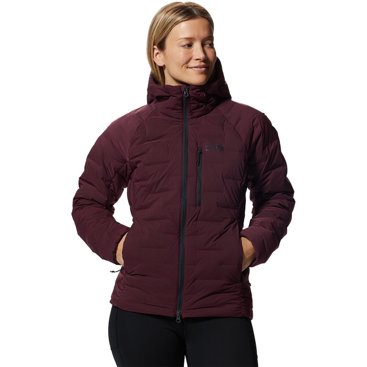 Mountain Hardwear Stretchdown Hooded Jacket - Women's Cocoa Red, M