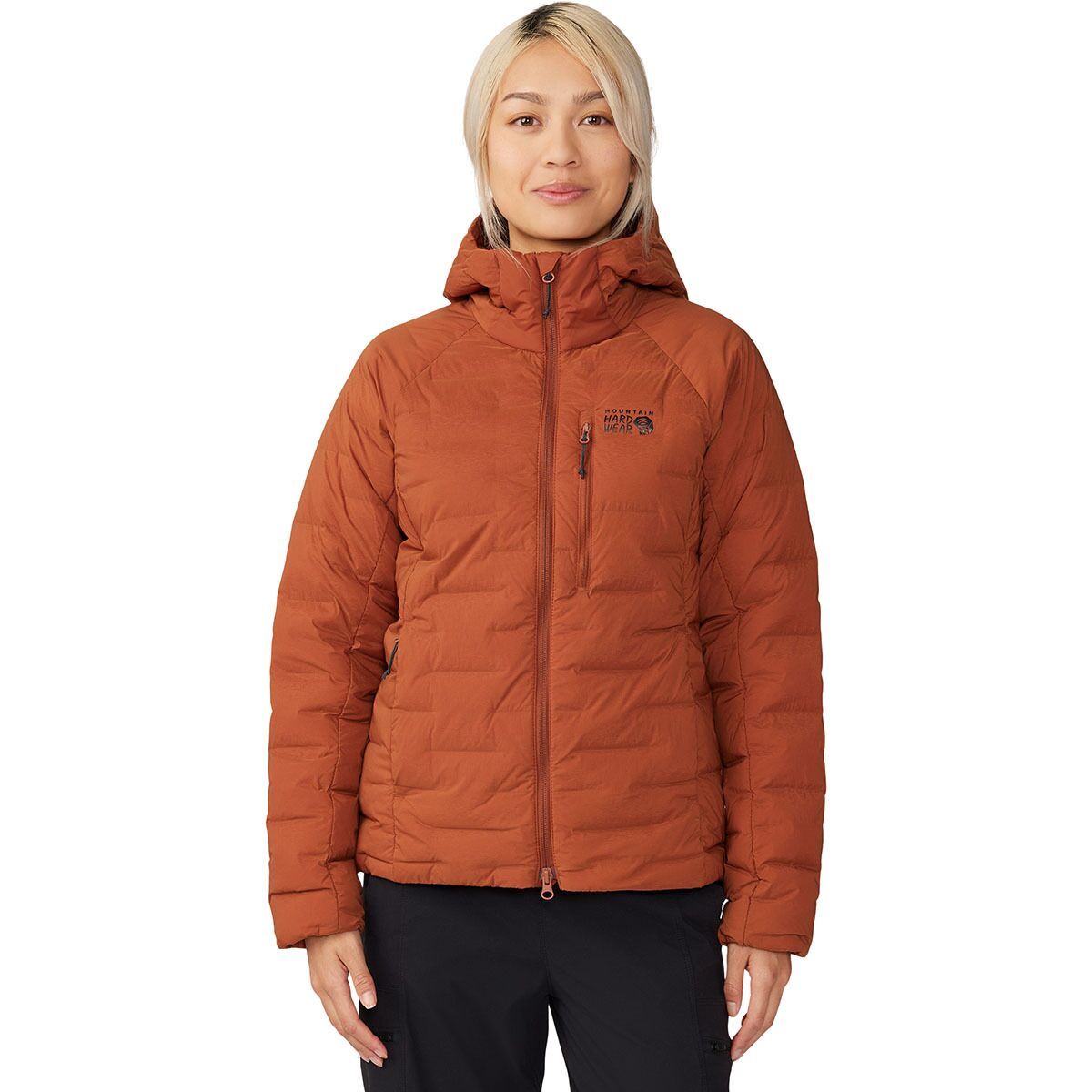 Mountain Hardwear Stretchdown Hooded Jacket - Women's Iron Oxide, XS
