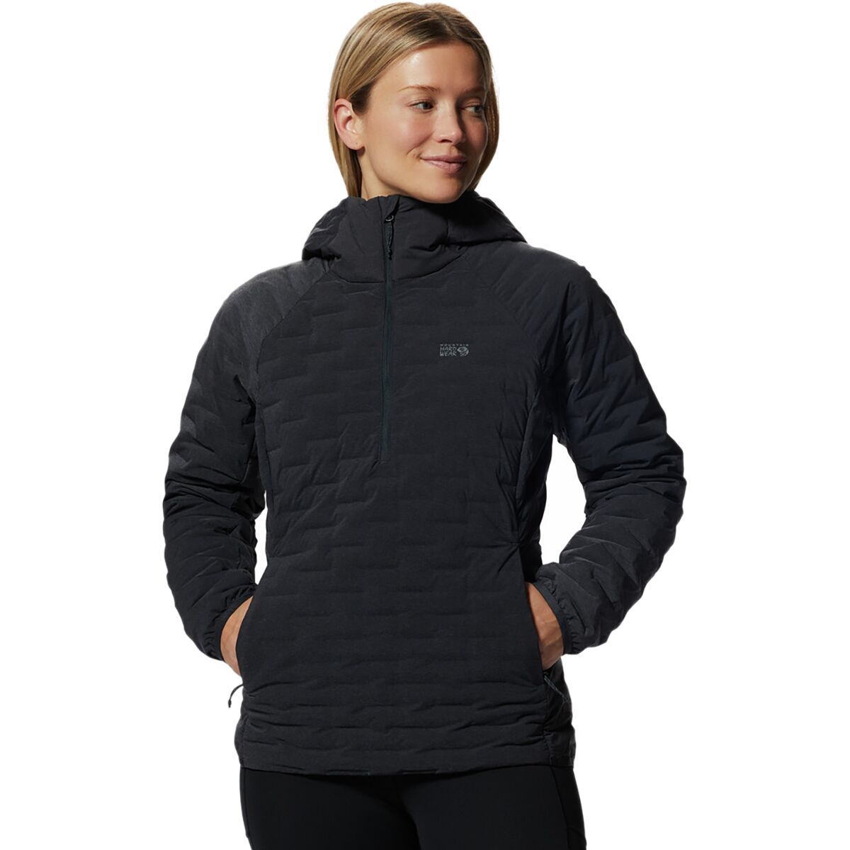 Mountain Hardwear Stretchdown Light Pullover - Women's Dark Storm Heather, XL