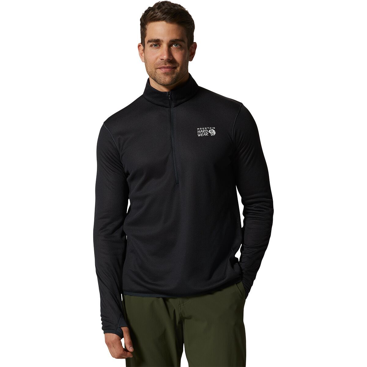 Mountain Hardwear AirMesh 1/4-Zip Top - Men's Dark Storm, XXL