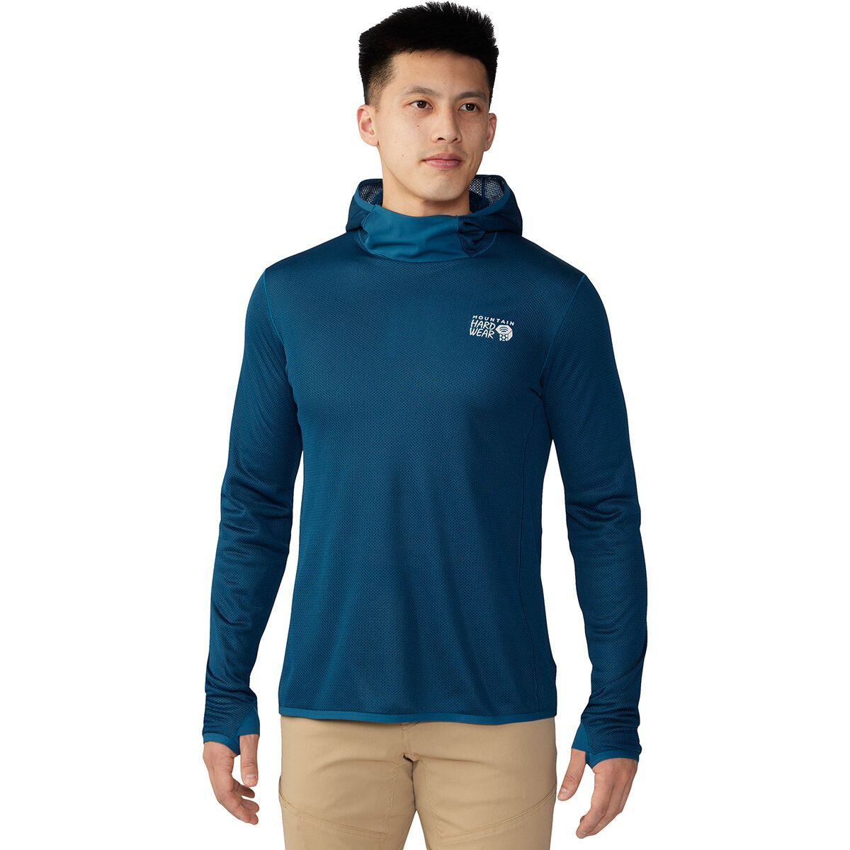 Mountain Hardwear AirMesh Hoodie - Men's Dark Caspian, XXL