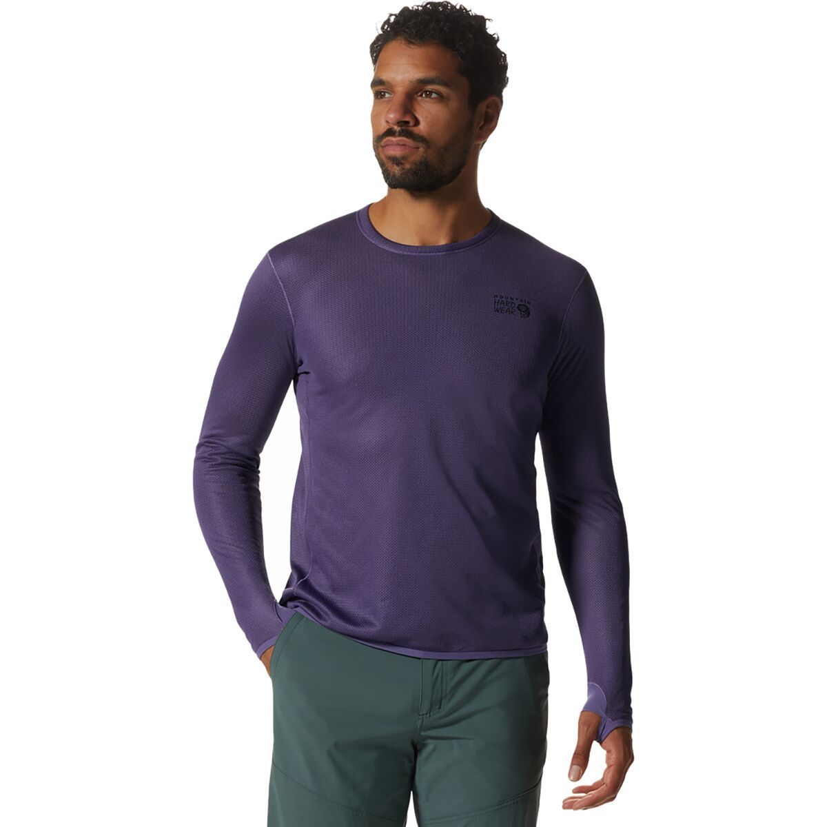 Mountain Hardwear AirMesh Long-Sleeve Crew Top - Men's Allium, M