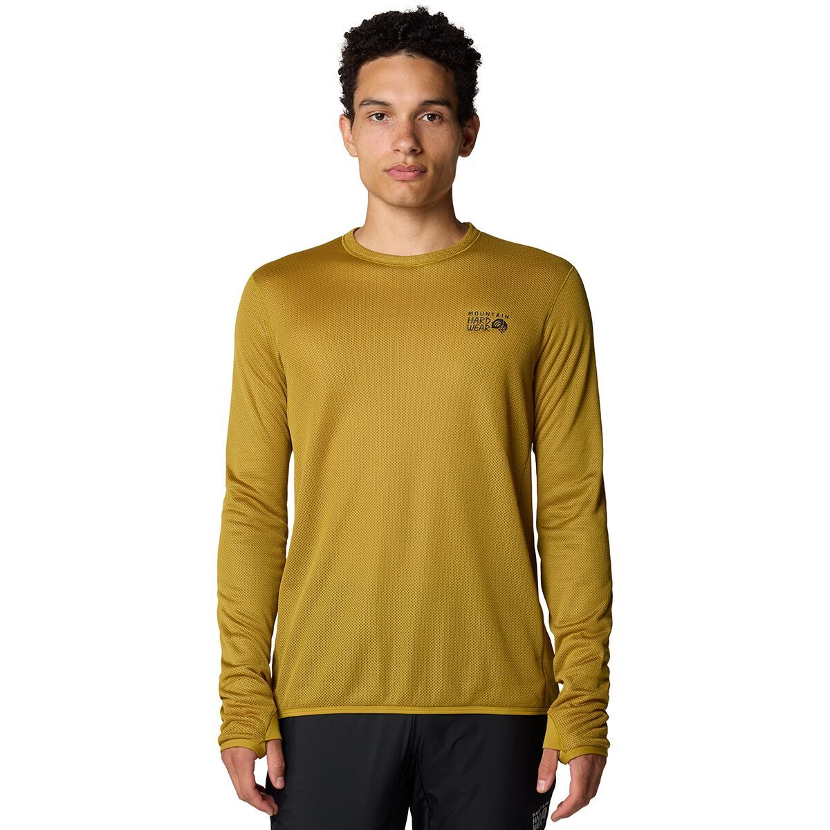 Mountain Hardwear AirMesh Long-Sleeve Crew Top - Men's Dark Bolt, XXL