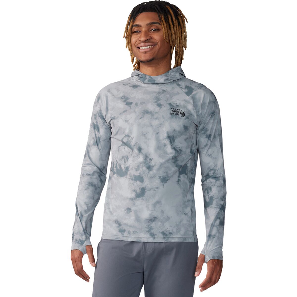 Mountain Hardwear Mountain Stretch Hoodie - Men's Chalice Ice Dye Print, L