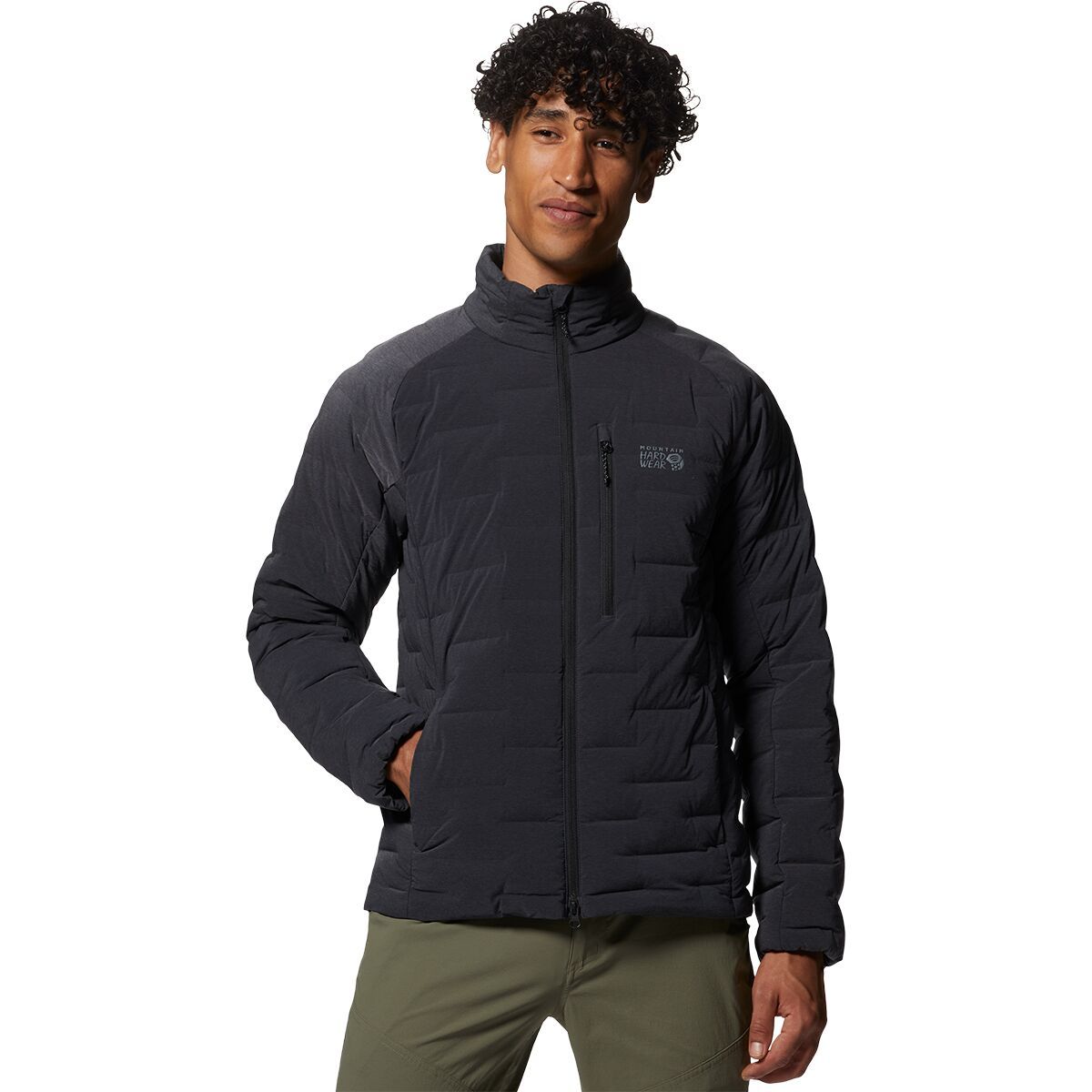 Image of Mountain Hardwear StretchDown Jacket - Men's Dark Storm Heather, XL