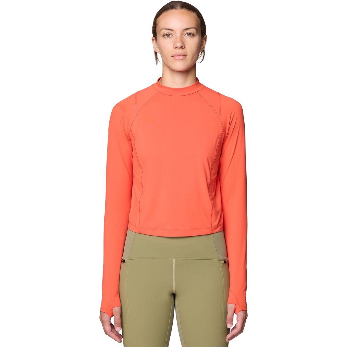 Image of Mountain Hardwear Crater Lake Long-Sleeve Crop Top - Women's Aspect, M