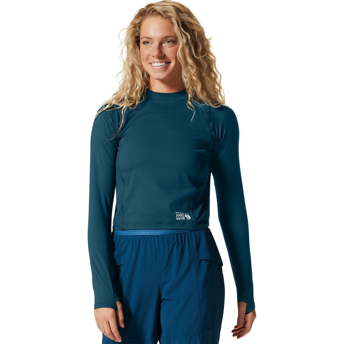 Mountain Hardwear Crater Lake Long-Sleeve Crop Top - Women's Dark Marsh, M