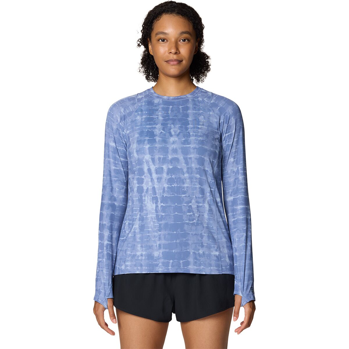 Image of Mountain Hardwear Crater Lake Long-Sleeve Top - Women's Best Coast Blue Prismatic Print, M
