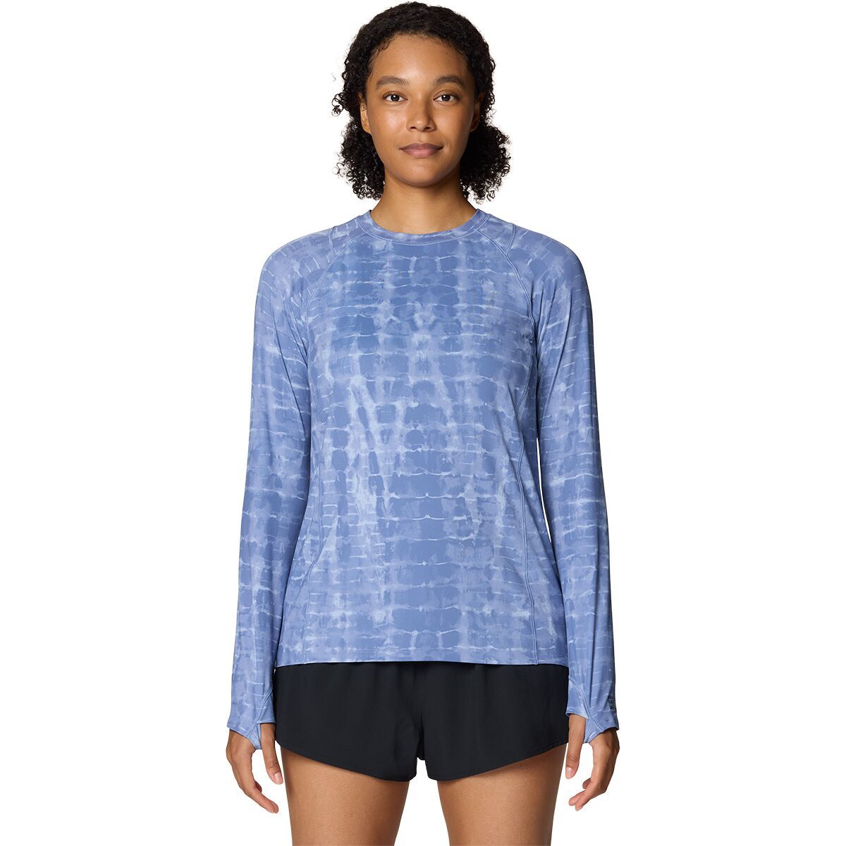 Image of Mountain Hardwear Crater Lake Long-Sleeve Top - Women's Best Coast Blue Prismatic Print, XS