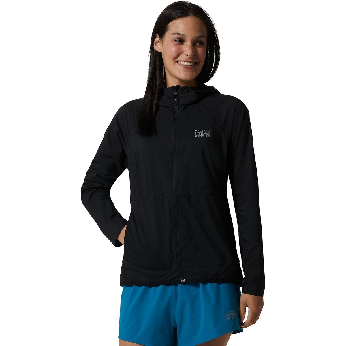 Mountain Hardwear Kor AirShell Wind Hooded Jacket - Women's Black, XL