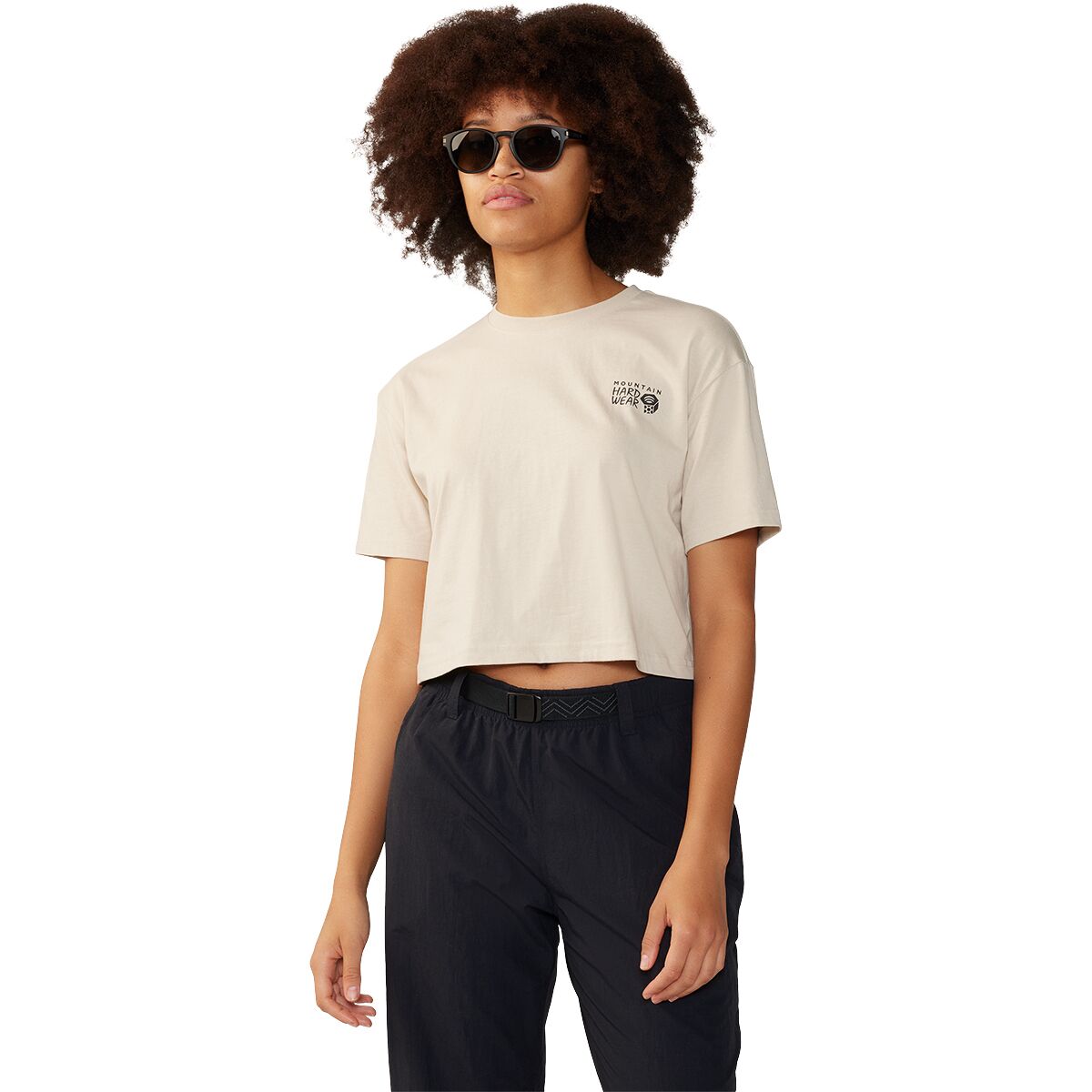 Image of Mountain Hardwear Logo Crop Short-Sleeve Top - Women's Wild Oyster, XL