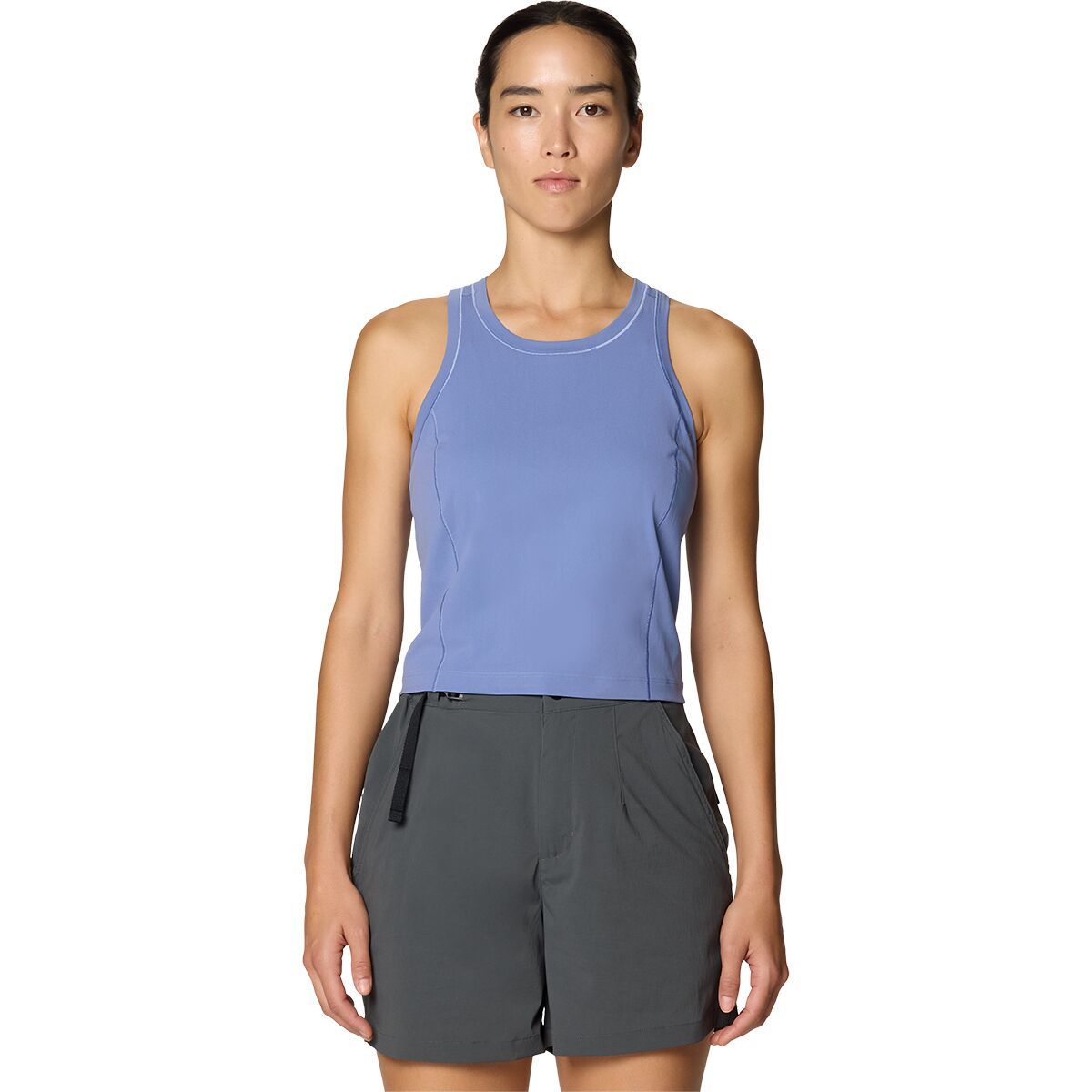 Image of Mountain Hardwear Mountain Stretch Tanklette - Women's Best Coast Blue, L