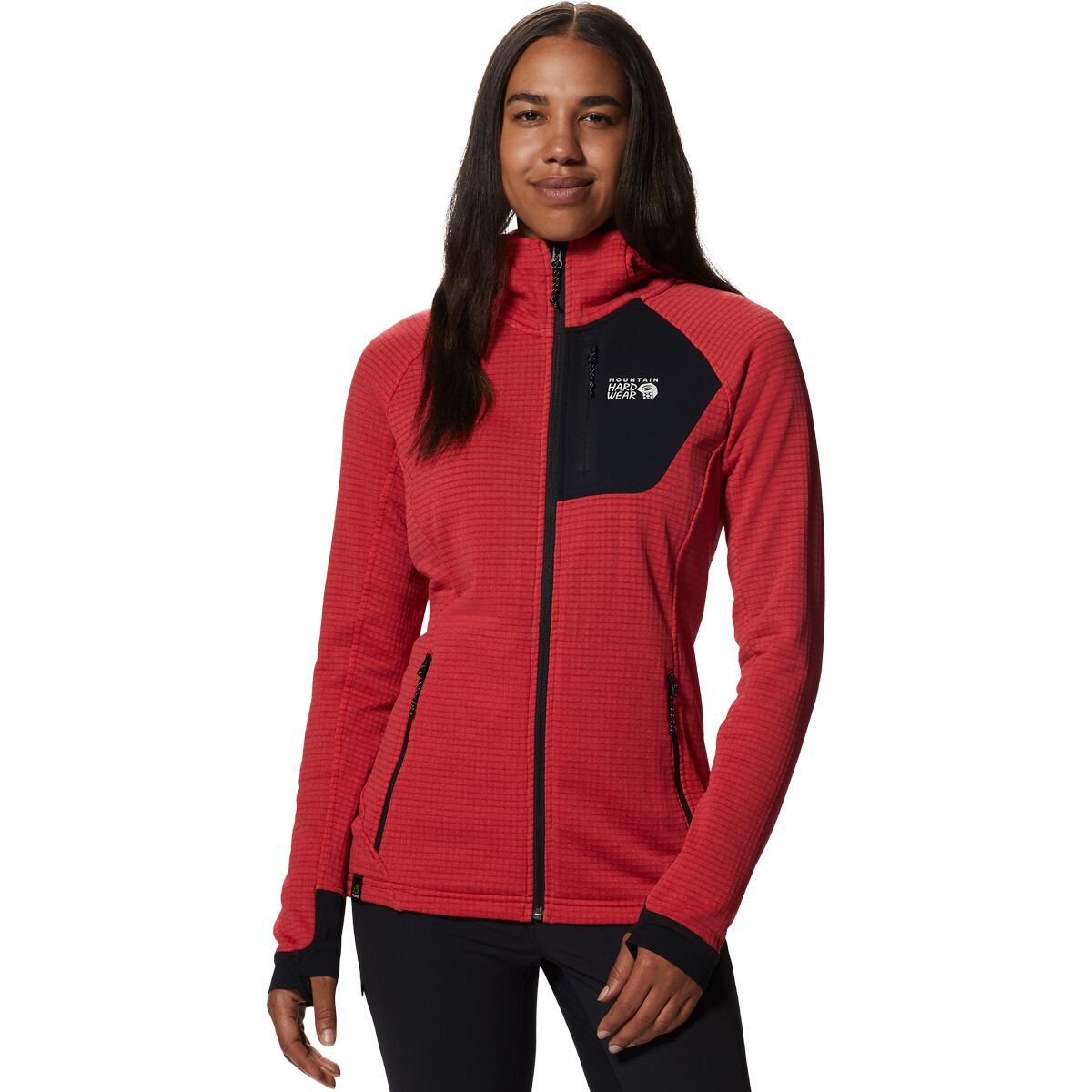 Mountain Hardwear Polartec Power Grid Full-Zip Hooded Jacket - Women's Alert Heather, S