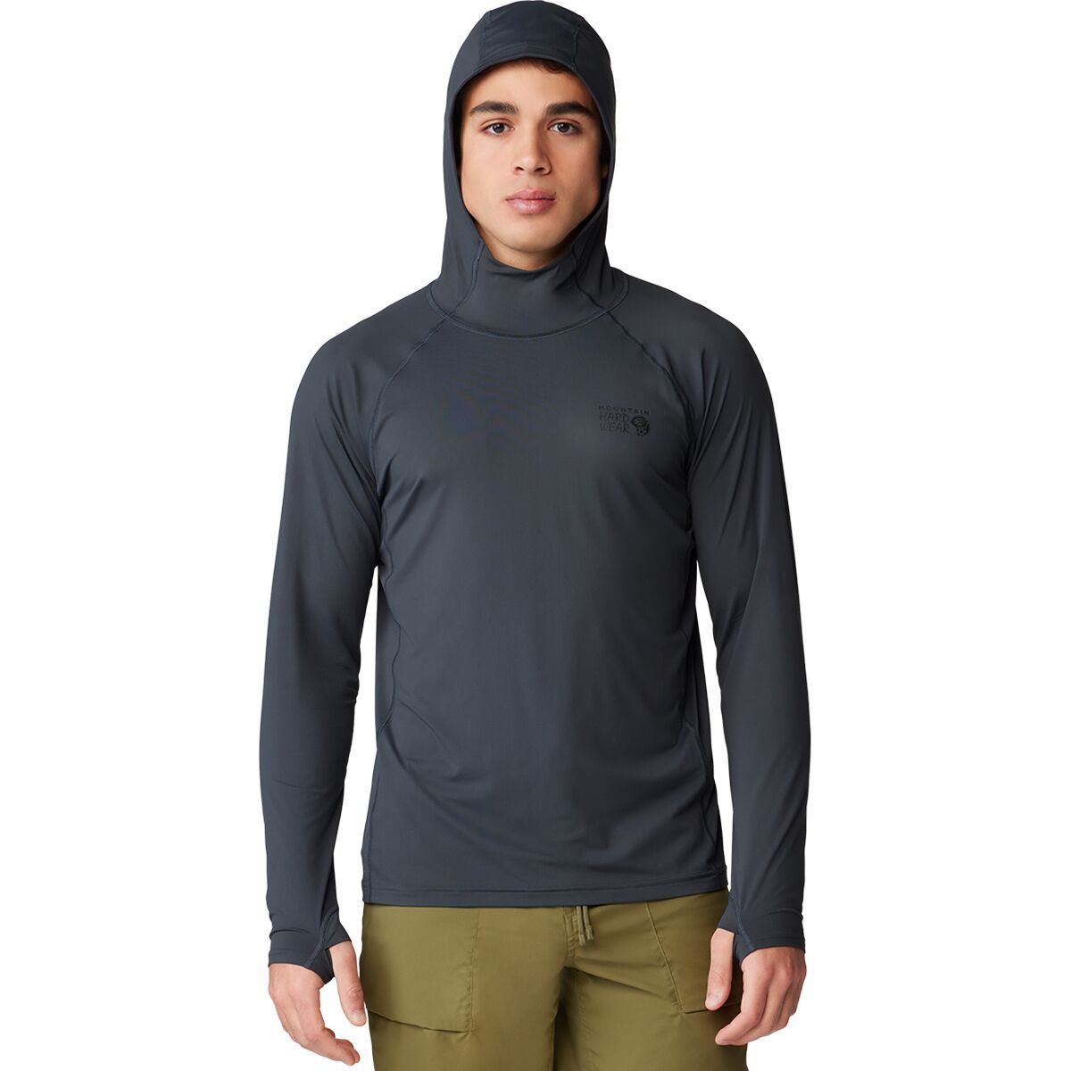 Image of Mountain Hardwear Crater Lake Hoodie - Men's Dark Storm, L