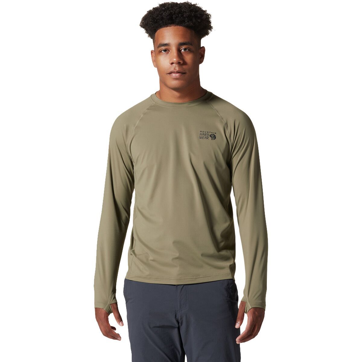 Mountain Hardwear Crater Lake Long-Sleeve Crew Shirt - Men's Stone Green, L