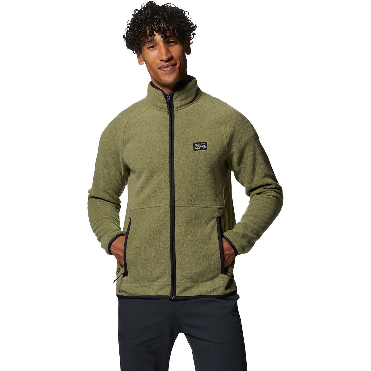 Mountain Hardwear Polartec Double Brushed Full-Zip Jacket - Men's Stone Green Heather, XL