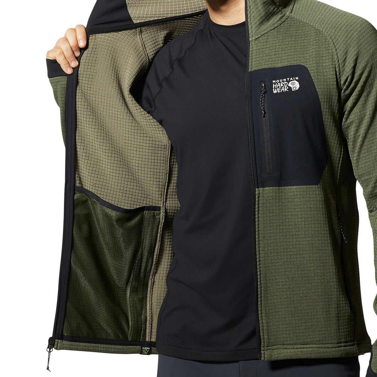 Mountain Hardwear Polartec Power Grid Full Zip Hoodie Men s