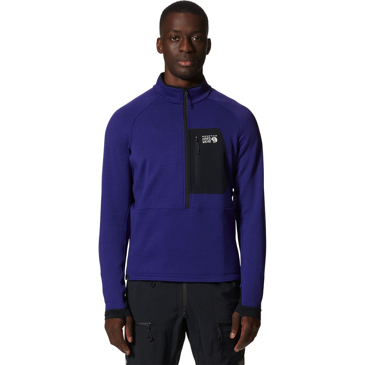 Mountain Hardwear Polartec Power Grid Half-Zip Jacket - Men's Klein Blue Heather, L
