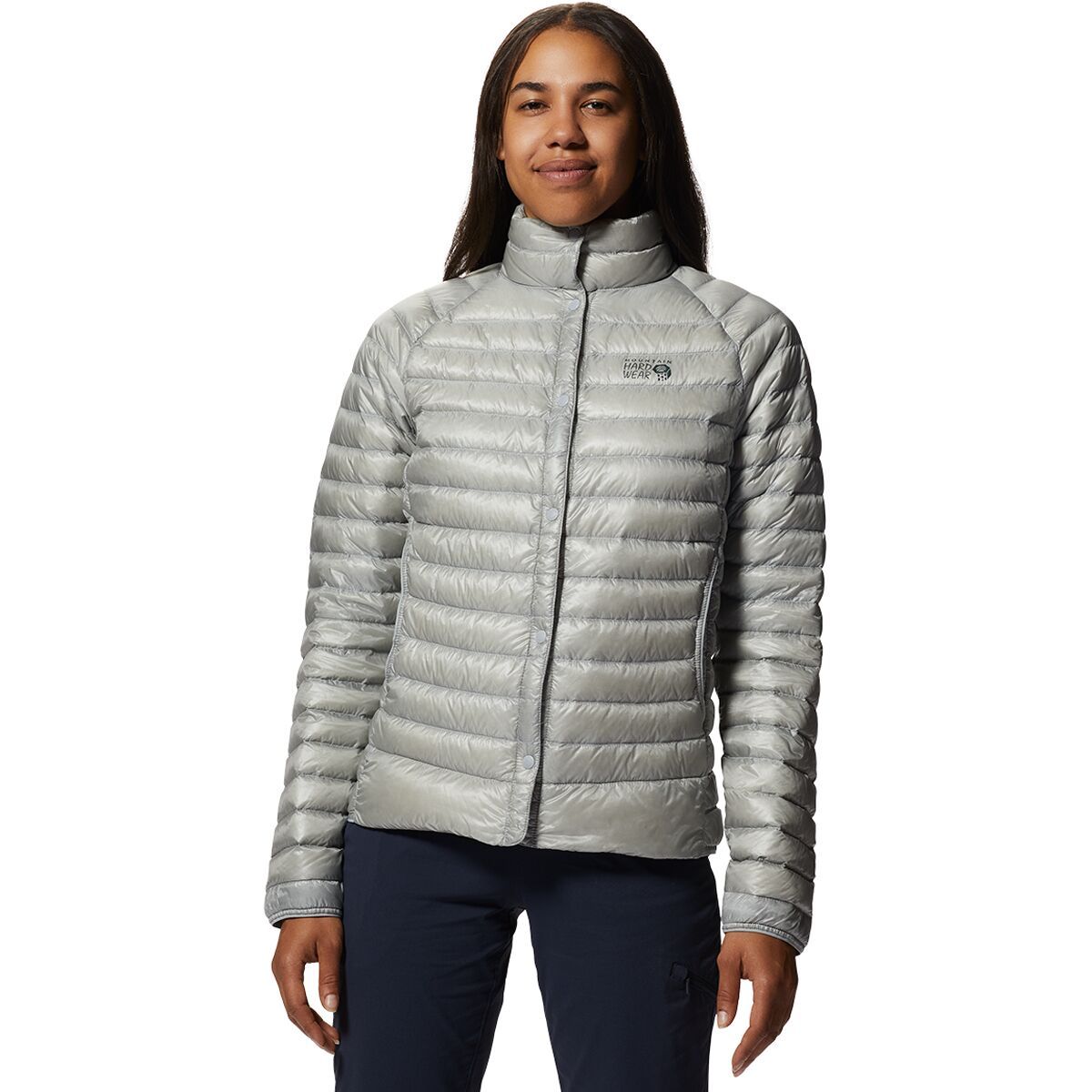 Mountain Hardwear Ghost Whisperer Snap Jacket - Women's Glacial, XL