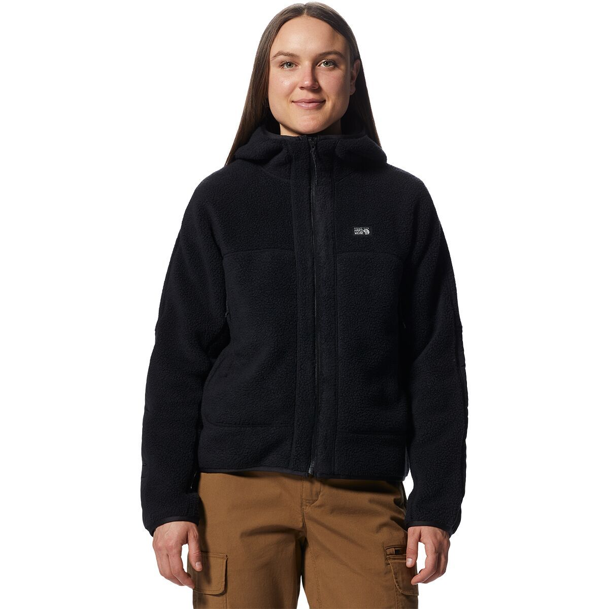 Mountain Hardwear HiCamp Fleece Full-Zip Hooded Jacket - Women's Black, L