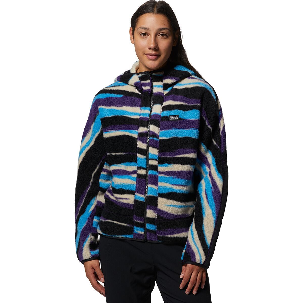 Mountain Hardwear HiCamp Fleece Full-Zip Hooded Jacket - Women's Zodiac Landscape Print, S