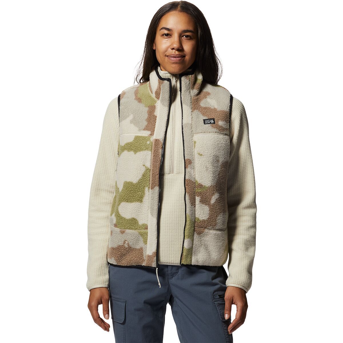 Mountain Hardwear HiCamp Fleece Vest - Women's Wild Oyster Pines Camo, S
