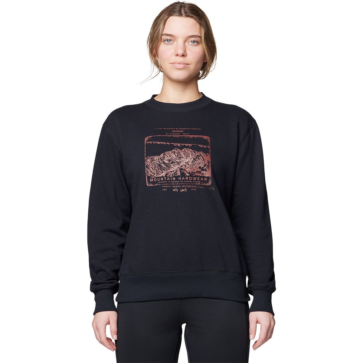 Image of Mountain Hardwear Logo Pullover Crew Sweatshirt - Women's Black3, M