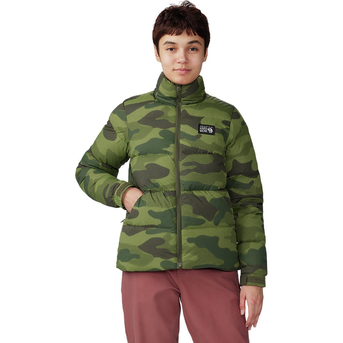 Mountain Hardwear Nevadan Down Jacket - Women's Dark Pine Camo Print, XL