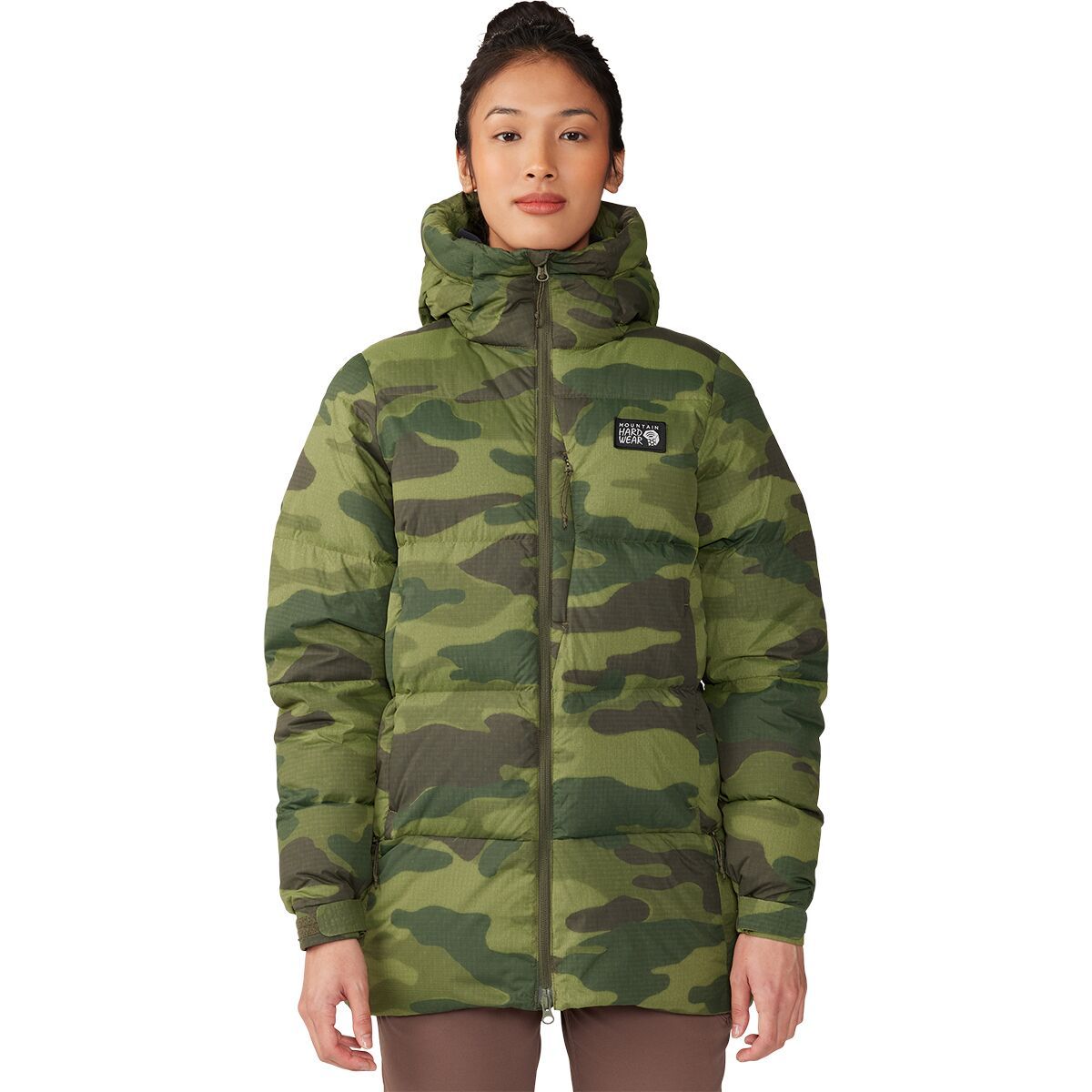 Mountain Hardwear Nevadan Down Parka - Women's Dark Pine Camo Print, M