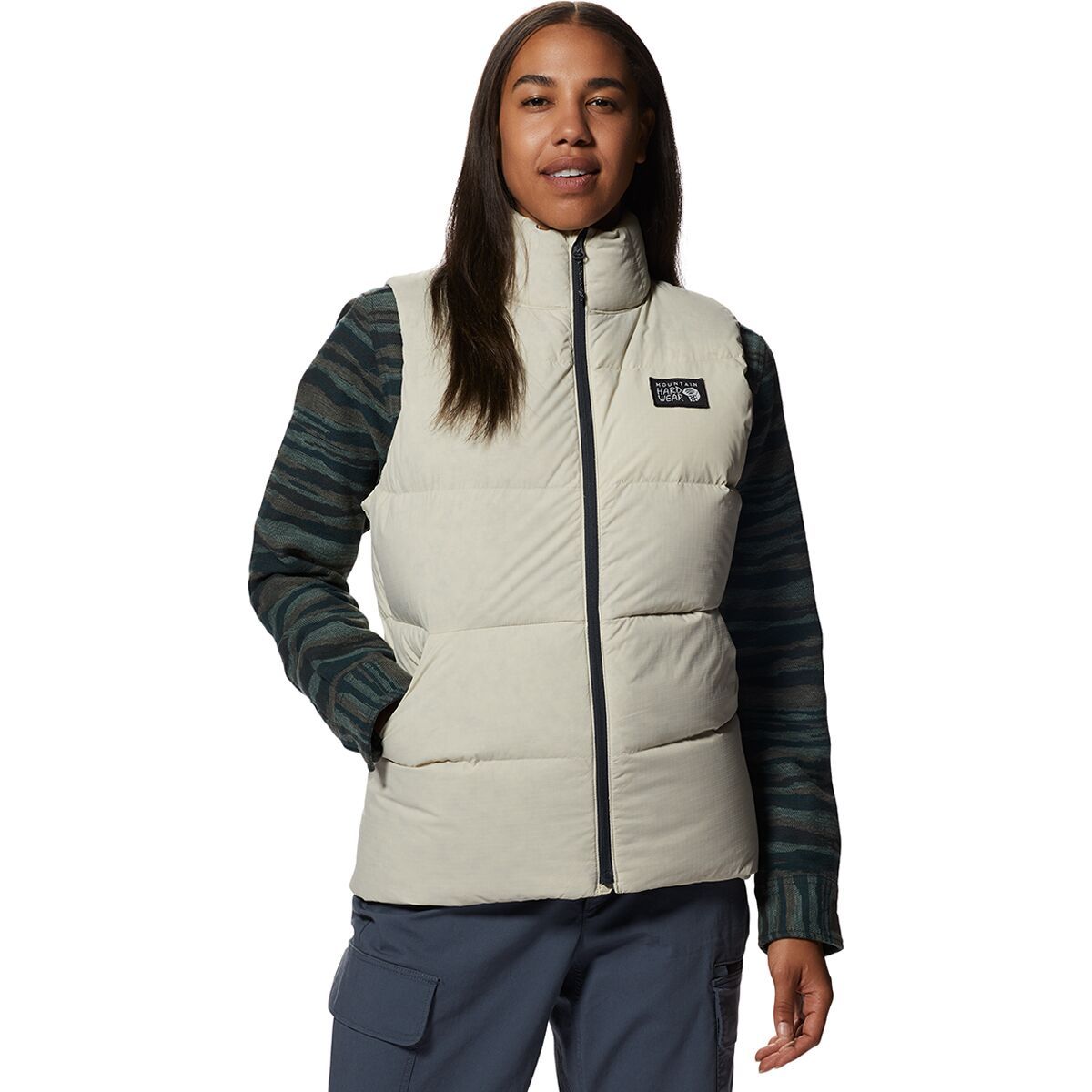 Mountain Hardwear Nevadan Down Vest - Women's Dark Pine Camo Print, L