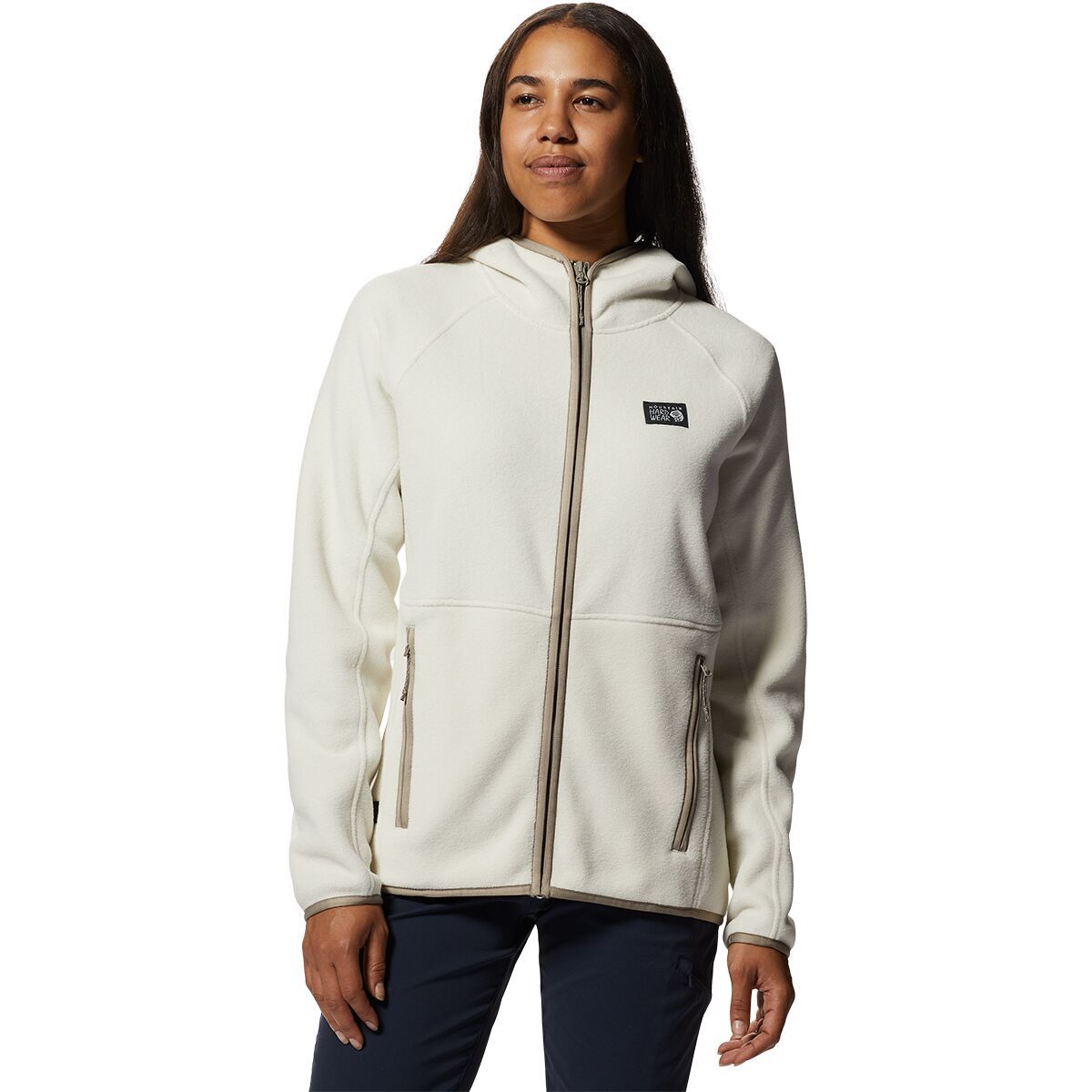 Mountain Hardwear Polartec Double Brushed Full-Zip Hooded Jacket - Women's Stone, S