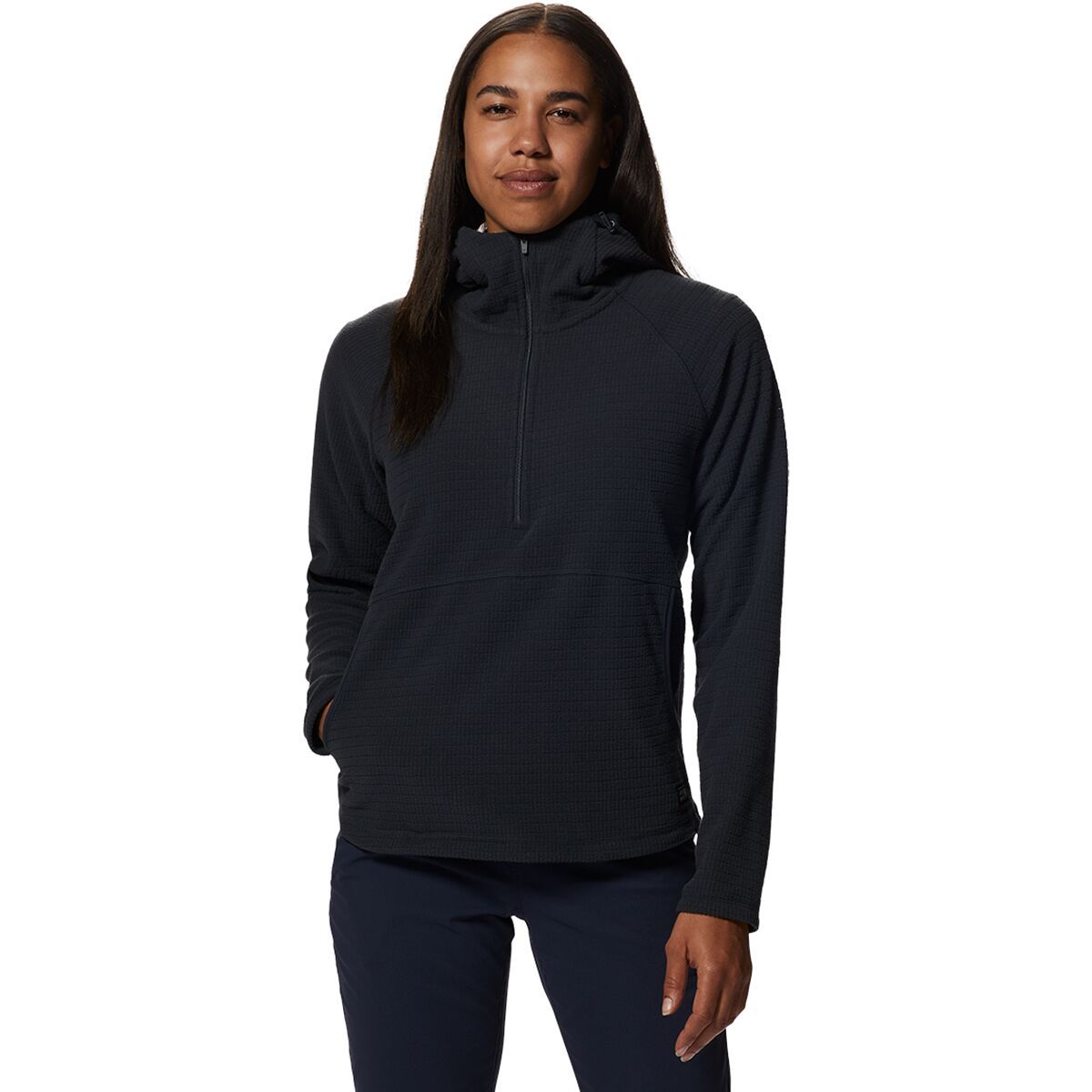 Mountain Hardwear Summit Grid 1/2-Zip Hoodie - Women's Dark Storm, M
