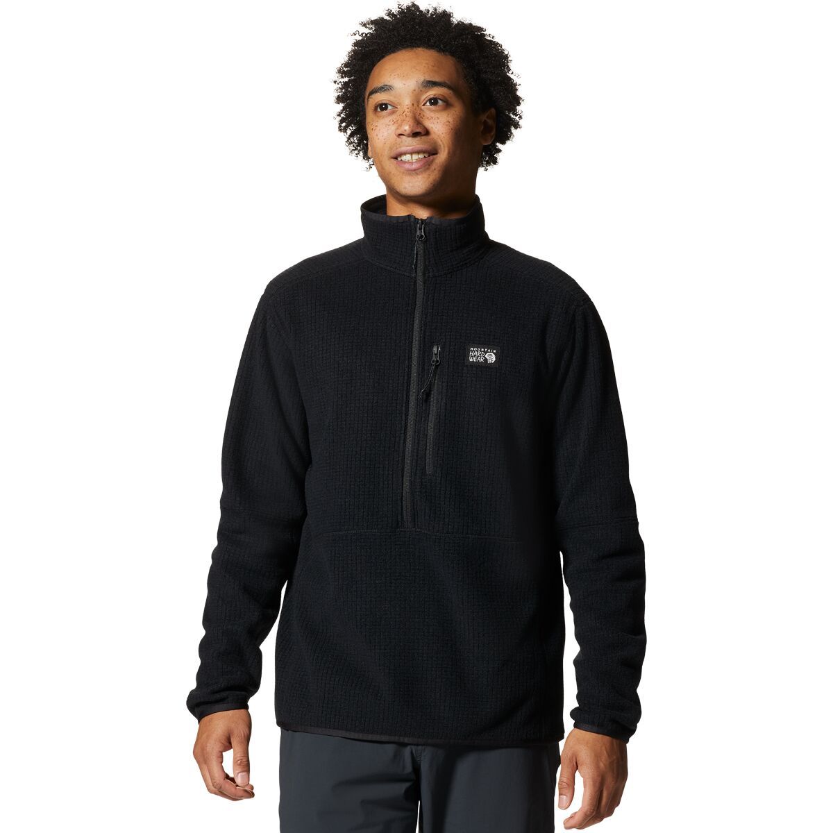 Mountain Hardwear Explore 1/2-Zip Fleece - Men's Black, XL