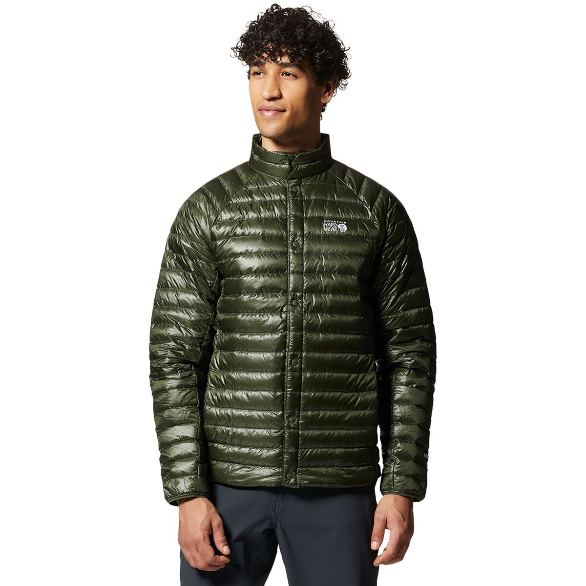 Mountain Hardwear Ghost Whisperer Snap Jacket - Men's Surplus Green, M