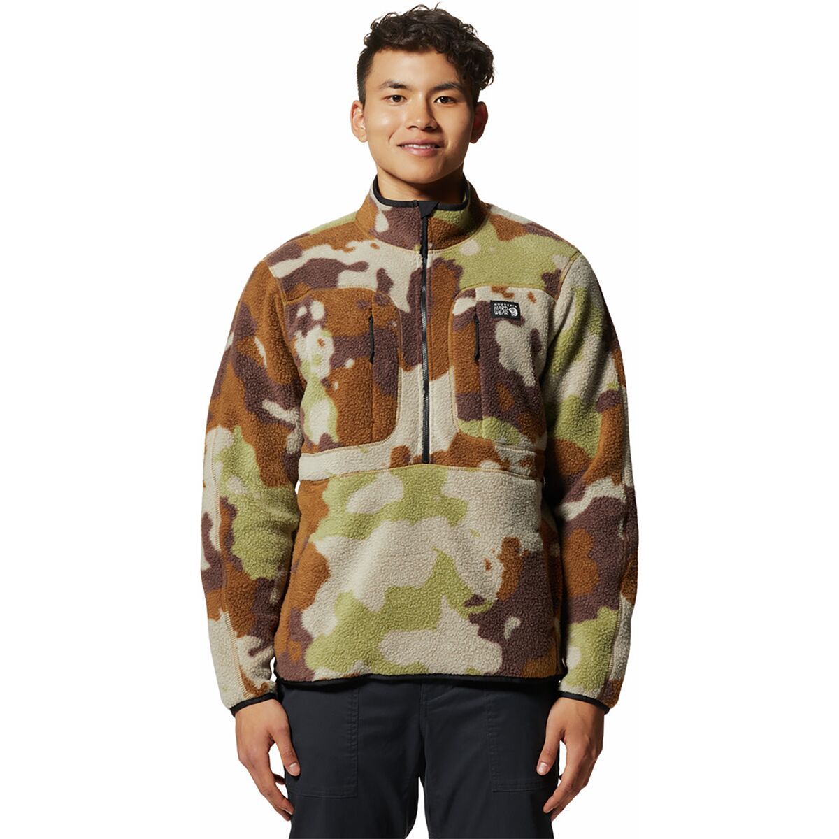 Mountain Hardwear HiCamp Fleece Pullover - Men's Corozo Nut Pines Camo, S