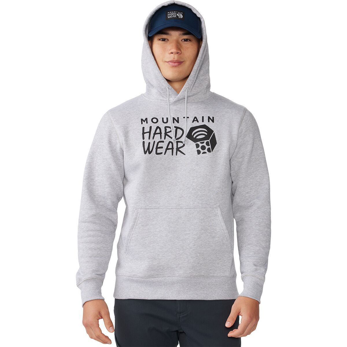 Image of Mountain Hardwear MHW Logo Pullover Hoodie - Men's Hardwear Grey Heather, XL